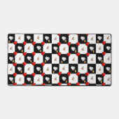 デスクマットビールテディベア赤いハート デスクマット (正面)