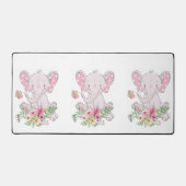 デスクマットピンクエレファントフローラ デスクマット (正面)