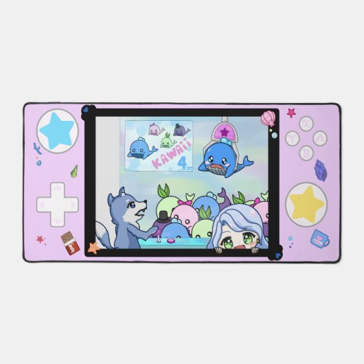 デスクマットピンク デスクマット (正面)