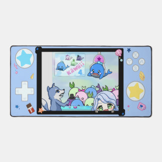 デスクマットブルー デスクマット