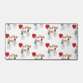 デスクマット雪だるまハートオン火 デスクマット (正面)