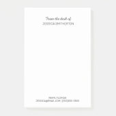 デスクモダンカスタム名情報からの連絡情報 ポストイット (正面)