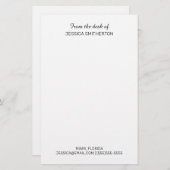 デスクモダンカスタム名情報からの連絡情報 便箋 (正面/裏面)