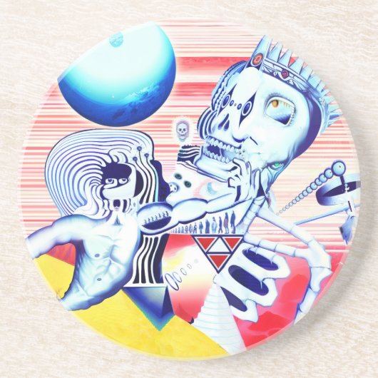 デスクラウン – 油彩画 コースター (正面)
