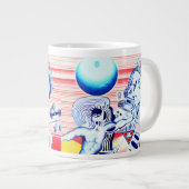 デスクラウン – 油彩画 ジャンボコーヒーマグカップ (正面右)