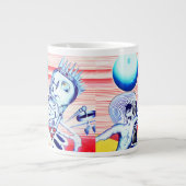 デスクラウン – 油彩画 ジャンボコーヒーマグカップ (正面)