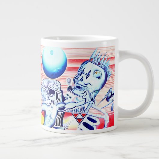 デスクラウン – 油彩画 ジャンボコーヒーマグカップ (右)