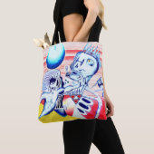 デスクラウン – 油彩画 トートバッグ (クローズアップ)