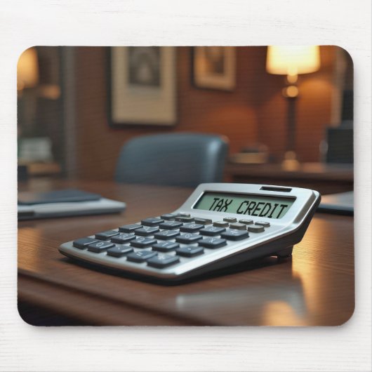 デスク上の税額控除カリキュレータ マウスパッド (正面)