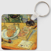 デスク上の静物 ヴィンセント・ヴァン・ゴッホ キーホルダー (裏面)