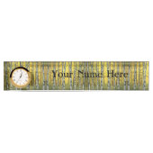 デスク名プレートと時計オプション – Acadian秋 デスクネームプレート (正面)