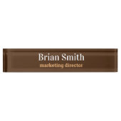 デスク名プレートのカスタム古風な、プレート デスクネームプレート (正面)