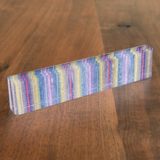 デスク名プレートカラフルウッド デスクネームプレート (側面)