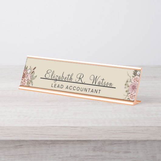 デスク名プレート新しいパーソナライズされた求人贈り物 デスクネームプレート (正面)