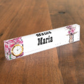 デスク名プレート(時計オプション付き) Lilly the Gogit デスクネームプレート (側面)