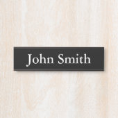 デスク名プレート、標準(2" x 8")、シルバー サインプレート (正面)