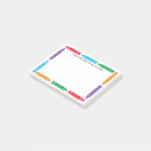 デスク縁どからかわいいクレヨン先生 ポストイット (アングル)