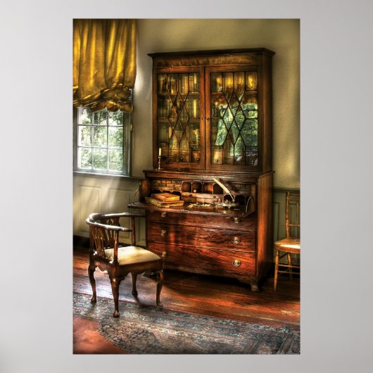 デスク – 勉強 ポスター (正面)