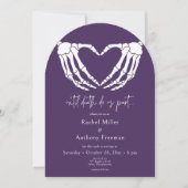 デススケルトン手アーチ結婚の両面まで 招待状 (正面)