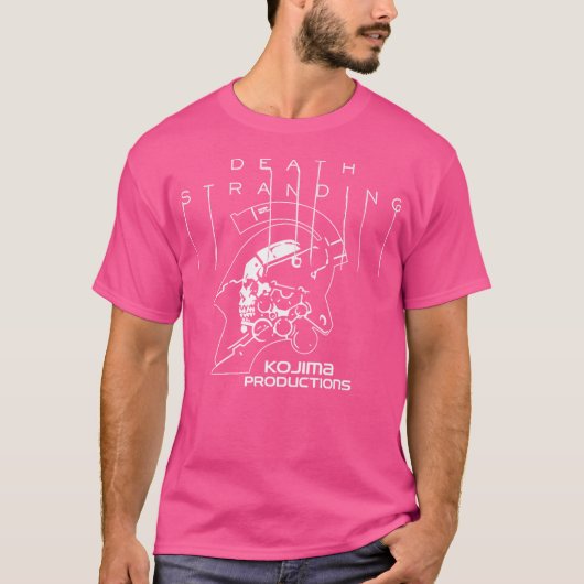 デスストランディング – ロゴ文字と小島 Tシャツ (正面)