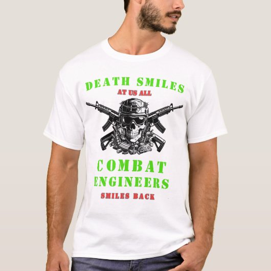 デススマイルズ  戦闘工兵 ドクロ タクティカル Tシャツ (正面)