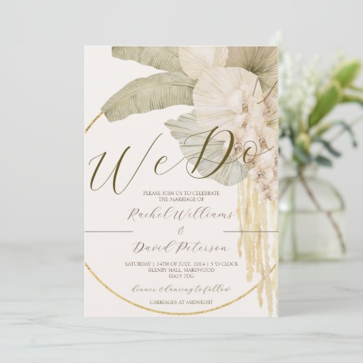 デスティナエレガントントウェディング招待状スイートRSVP 招待状 (スタンド正面)