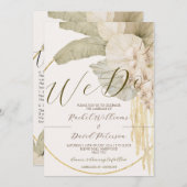 デスティナエレガントントウェディング招待状スイートRSVP 招待状 (正面/裏面)