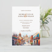 デスティナカラフルントウェディングメキシコフラワーズフィエスタ 招待状 (スタンド正面)