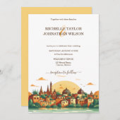 デスティナモダンントウェディングメキシコビーチ 招待状 (正面/裏面)