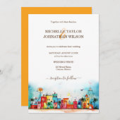 デスティナモダンントウェディングメキシコビーチ 招待状 (正面/裏面)