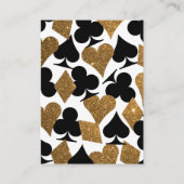 デスティニラスベガス結婚のオンラインRSVP金ゴールドグリッター エンクロージャーカード (裏面)