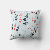 デスティニーのデッキ：トランプのポーカー・シャッフルのレイヤード・エース クッション (裏面)