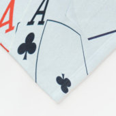 デスティニーのデッキ:トランプのポーカー・シャッフルのレイヤード・エース フリースブランケット (角)