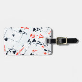 デスティニーのデッキ:トランプのポーカー・シャッフルのレイヤード・エース ラゲッジタグ (正面横)