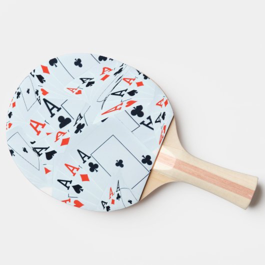 デスティニーのデッキ：トランプのポーカー・シャッフルのレイヤード・エース 卓球ラケット (横)