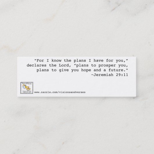 デスティニーブックマーク（20セット） スキニー名刺 (裏面)