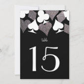 デスティニーベガスウェディングレセプションシルバーテーブル番号 招待状 (正面)