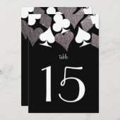 デスティニーベガスウェディングレセプションシルバーテーブル番号 招待状 (正面/裏面)