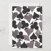 デスティニーベガスウェディング招待銀フェイクグリッター 招待状 (裏面)