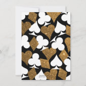 デスティニーベガスリハーサルディナーフェイク金ゴールドグリッター 招待状 (裏面)