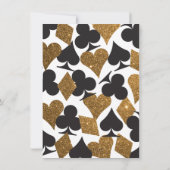 デスティニーベガスリハーサルディナーフェイク金ゴールドグリッター 招待状 (裏面)