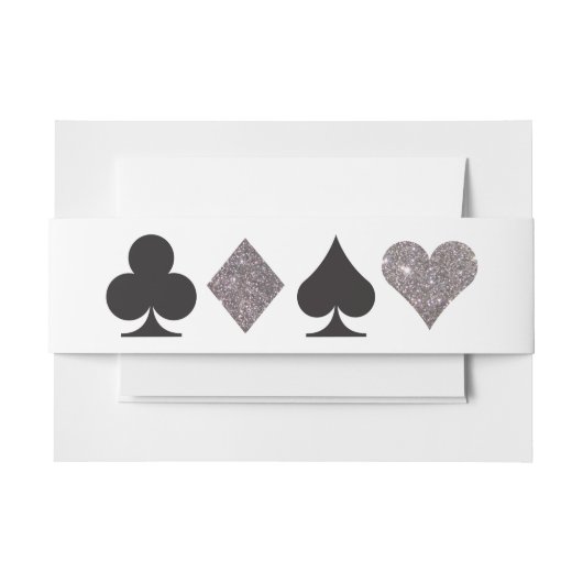 デスティニーベガス招待状フェイクシルバーグリッターベリーバンド 招待状ベリーバンド (正面例)