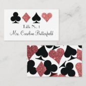 デスティニーラスベガスきらびやかなバラ金ゴールドテーブルカード プレイスカード (正面/裏面)