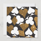 デスティニーラスベガスウェディングフェイク金ゴールドグリッター 招待状 (裏面)