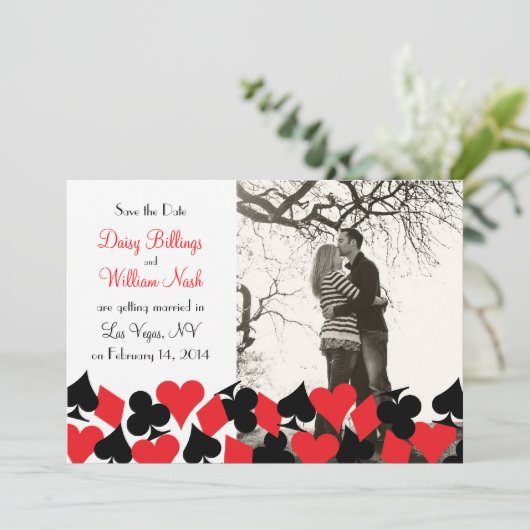 デスティニーラスベガスウェディング日付カードを保存 セーブザデート (スタンド正面)