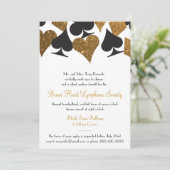 デスティニーラスベガスカジノパーティーフェイク金ゴールドグリッター 招待状 (スタンド正面)