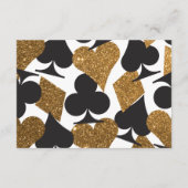 デスティニーラスベガス披露宴フェイク金ゴールドグリッター エンクロージャーカード (裏面)