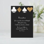 デスティニーラスベガス披露宴フェイク金ゴールドグリッター エンクロージャーカード (スタンド正面)