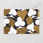 デスティニーラスベガス披露宴フェイク金ゴールドグリッター エンクロージャーカード (裏面)