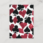 デスティニーラスベガス結婚のオンラインRSVP赤グリッター エンクロージャーカード (裏面)